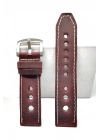 Tissot & Fossil & Panaray  Uyumlu Crayz Hakiki  Deri  24 mm  bordo
