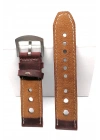 Tissot & Fossil & Panaray  Uyumlu Crayz Hakiki  Deri  24 mm  bordo