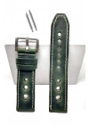 Tissot  &   Fossil  Uyumlu   Crayz   Hakiki   Deri   22  mm Yeşil
