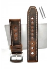 Tissot  &   Fossil  Uyumlu   Crayz   Hakiki   Deri   22  mm  KAHVERENGİ