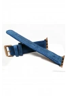 Akıllı saat Uyumlu   Deri Saat  Kordonu   34mm /42mm  mavi  aparatlı