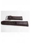 Kahverengi Yarım  Kroko Hakiki Deri Saat Kordonu  24  mm Kayış