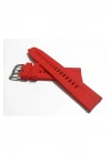 20  mm Akıllı Pimli Oluklu Kırmızı  silikon Saat Kordonu Kayışı(79)