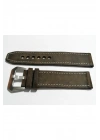 & Fosil  Uyumlu &Her Saate Uyumlu greyzi  Deri Saat Kordonu 24  mm  (87)  acı kahve