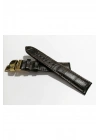 &Hertür Saate &Uygun  Kelebek  Toka  24 MM  koyu kahve kordon   (187 ) altın toka