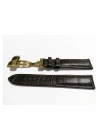 &Hertür Saate &Uygun  Kelebek  Toka  24 MM  koyu kahve kordon   (187 ) altın toka