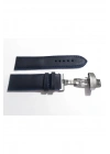 Her Saate Uygun Kelebek Toka 24 MM Deri (255) Uyumlu GUMUŞ TOKA MAVİ