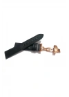 Her Saate Uygun Kelebek Toka 22 mm Hakiki Deri (235) ROSE TOKA SİYAH