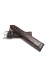 & Her Saate Uyumlu Hakiki Croco Deri Saat Kordonu 22 mm (296) kahverengi