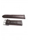 & Her Saate Uyumlu Hakiki Croco Deri Saat Kordonu 22 mm (296) kahverengi