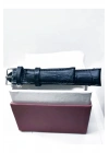 &Her Saate Uyumlu Hakiki Deri Saat Kordonu MAVİ 20 mm ( 316 )