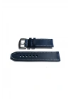 & Fosil & HER SAATE UYUMLU Greyzı Deri Saat Kordonu KOYU LAZİVERT 22 mm (385)