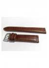 &Her Saate Uyumlu Hakiki Deri Saat Kordonu KOYU TABA 22 mm ( 123-4 )