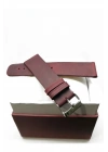 & Fosil Uyumlu Greyzı Deri Saat Kordonu 22 mm ( 393 )