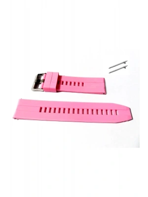 22 mm akıllı pimli silikon kayış (1) pembe