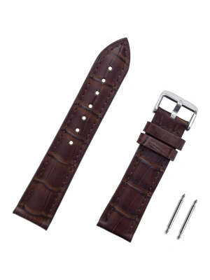 Koyu Kahverengi Kroko <7 >hakiki Dana Derisi Saat Kordonu Kayış 22 Mm