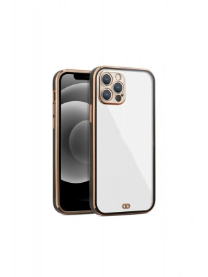iPhone 13 Pro Max Arka kapak Kılıf Siyah kenarlı rose
