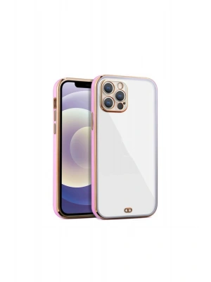 iPhone 14 Pro Arka kapak Kılıf Pembe kenarlı rose