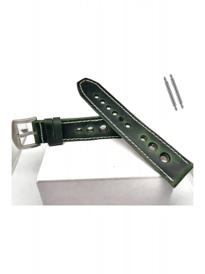 Tissot & Fossil & Panaray  Uyumlu Crayz Hakiki  Deri  24 mm  YEŞİL