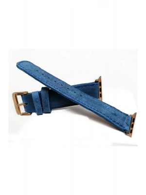 Akıllı saat Uyumlu   Deri Saat  Kordonu   34mm /42mm  mavi  aparatlı
