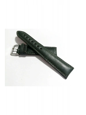 &Her Saate Uyumlu Hakiki  Dana  Derisi  Saat Kordonu 20   mm (122 )  yeşil