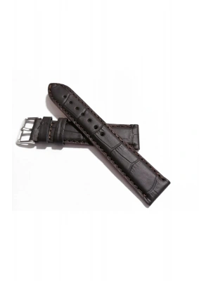 &Her Saate Uyumlu Hakiki  Dana  Derisi  Saat Kordonu 20   mm ( 127 )  mat kahverengi