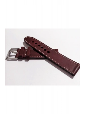 &Her Saate Uyumlu Hakiki Grizi Deri Saat Kordonu 20  mm  (162 )  bordo