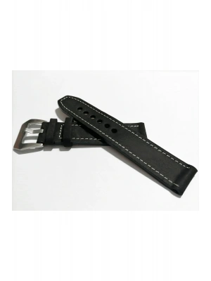 &Her Saate Uyumlu Hakiki Grizi Deri Saat Kordonu 20  mm  (161 )  siyah