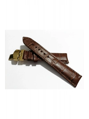&Hertür Saate &Uygun  Kelebek  Toka  24 MM  kahve kordon   (193)  altın  toka