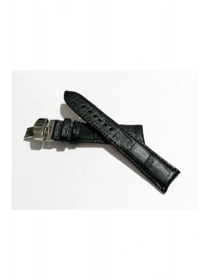 &Hertür Saate &Uygun  Kelebek  Toka  24 MM  siyah kordon   (189 ) gumuş   toka