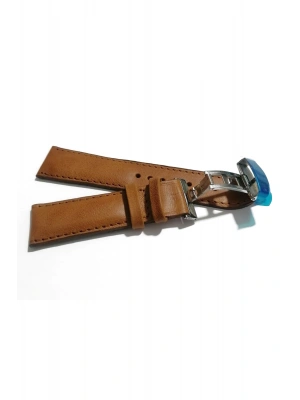 Her Saate Uygun Kelebek Toka 22 mm Hakiki Deri (230) gumuş toka TABA