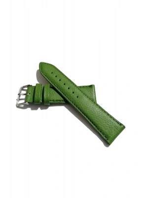 &Her Saate Uyumlu Hakiki Deri Saat Kordonu YEŞİL MAT 22 mm ( 311 )