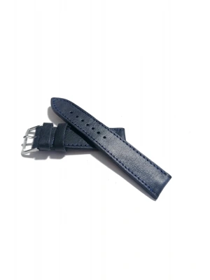 &Her Saate Uyumlu Hakiki Deri Saat Kordonu LAZİVERT 22 mm ( 394 )