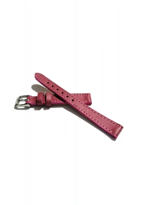 &Her Saate Uyumlu Hakiki Deri Saat Kordonu pembe 12 mm ( 440 )