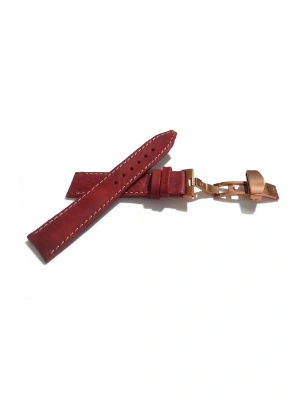 Her Saate Uygun Kelebek Toka 22 mm Hakiki Deri (479) rose toka kırmızı