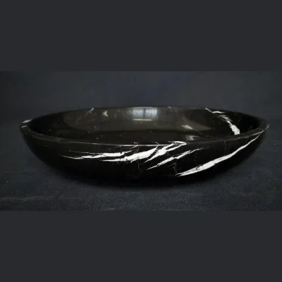 Doğal Mermer Siyah Tabak 30x30x6 cm