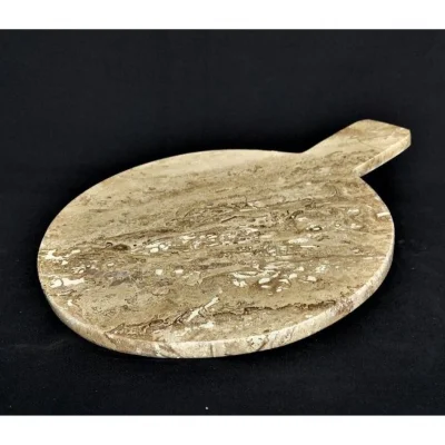Doğal Mermer Traverten Kesme ve Sunum Tahtası 25x32 cm