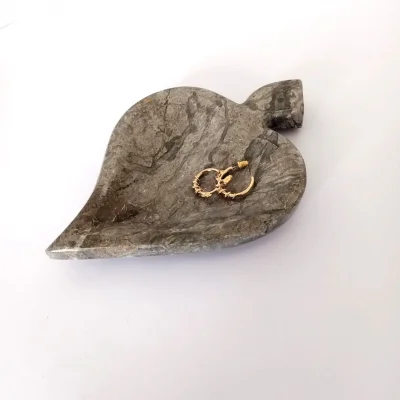 Doğal Mermer Yaprak Sabunluk