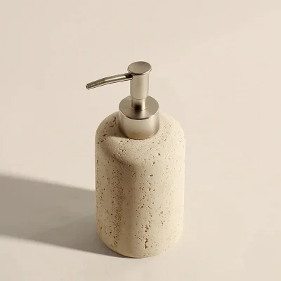 Doğal Taş Traverten Sıvı Sabunluk
