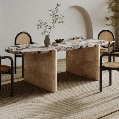 Nexus Doğal Mermer Lüks Yemek ve Toplantı Masası