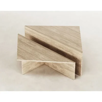 Nova Modern Lüks Traverten Kahve Sehpası