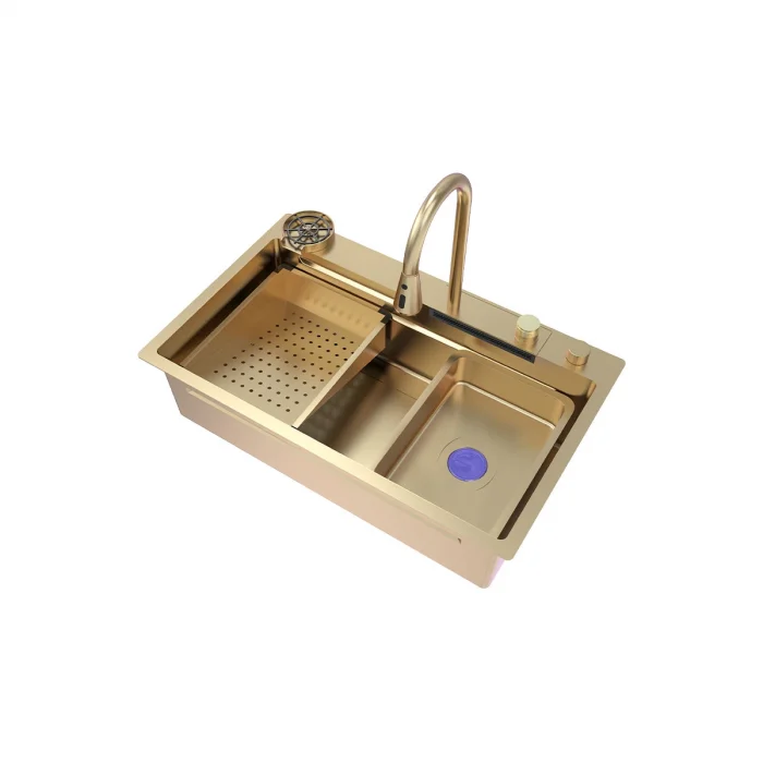 Akıllı Eviye As 3541 Altın Ebat 750×450 mm 730×430 mm Kabin 750 mm. Tüm Parçalar Dahil