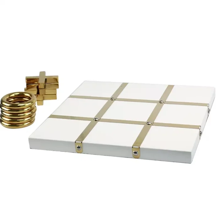 Astral Beyaz Porselen Tic Tac Toe ( XOX ) Oyun Seti