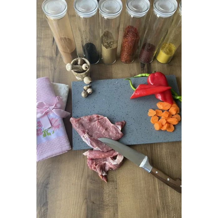 Gri Mermer Kesme Tahtası