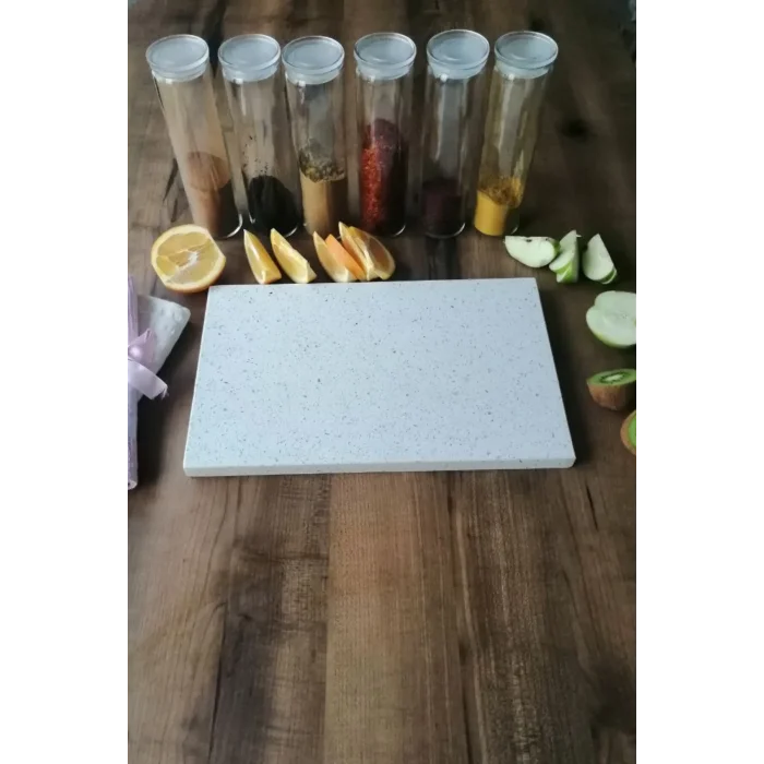 Beyaz Mermer Kesme Tahtası