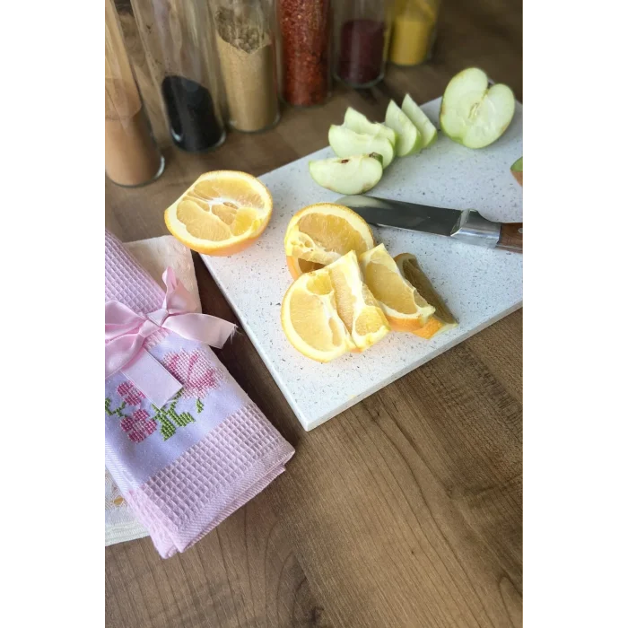 Beyaz Mermer Kesme Tahtası