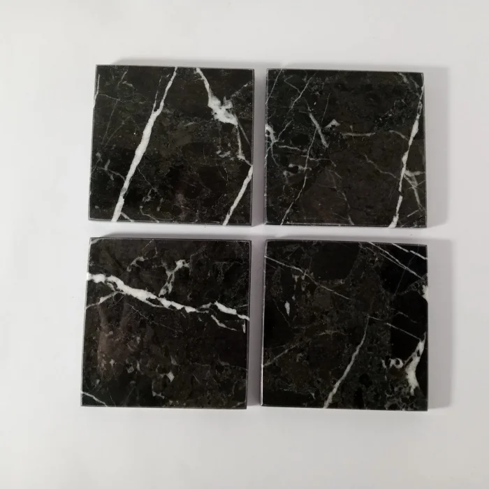 Doğal Mermer Avangard 4lü Bardak Altlığı