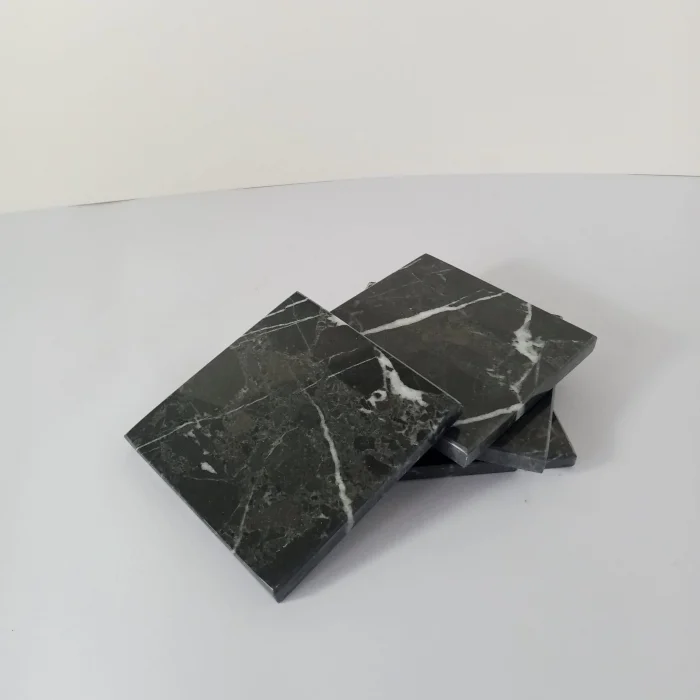 Doğal Mermer Avangard 4lü Bardak Altlığı