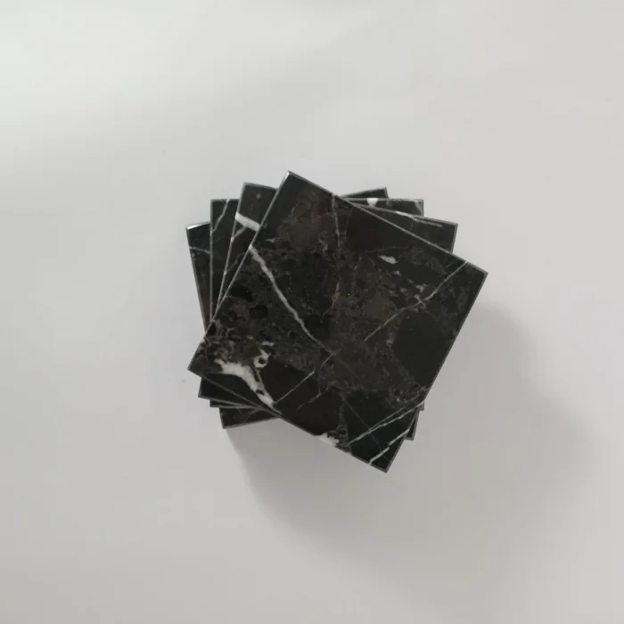 Doğal Mermer Avangard 4lü Bardak Altlığı