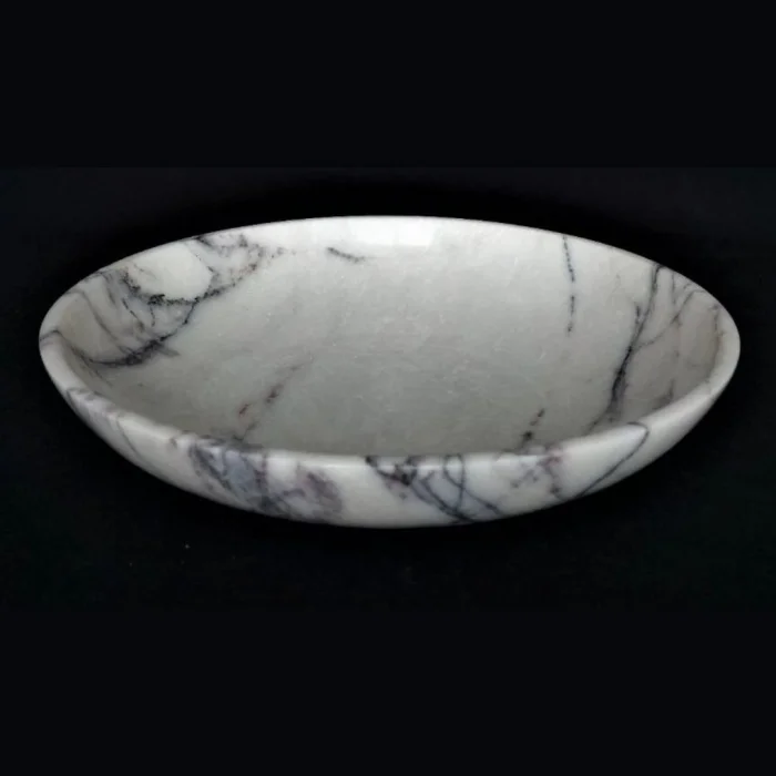 Doğal Mermer Leylak Sunum Tabağı 30x30x7 cm